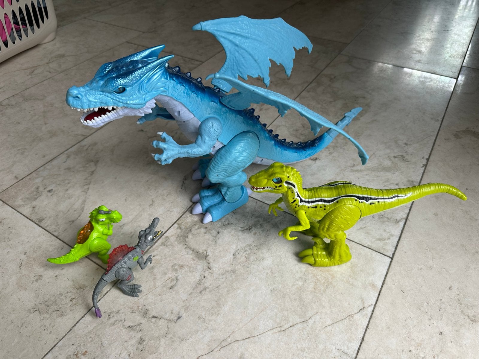 Zuru Robo Alive Draak & Dino Set: Lopend, Geluid, Rook, Ophalen of Verzenden, Zo goed als nieuw
