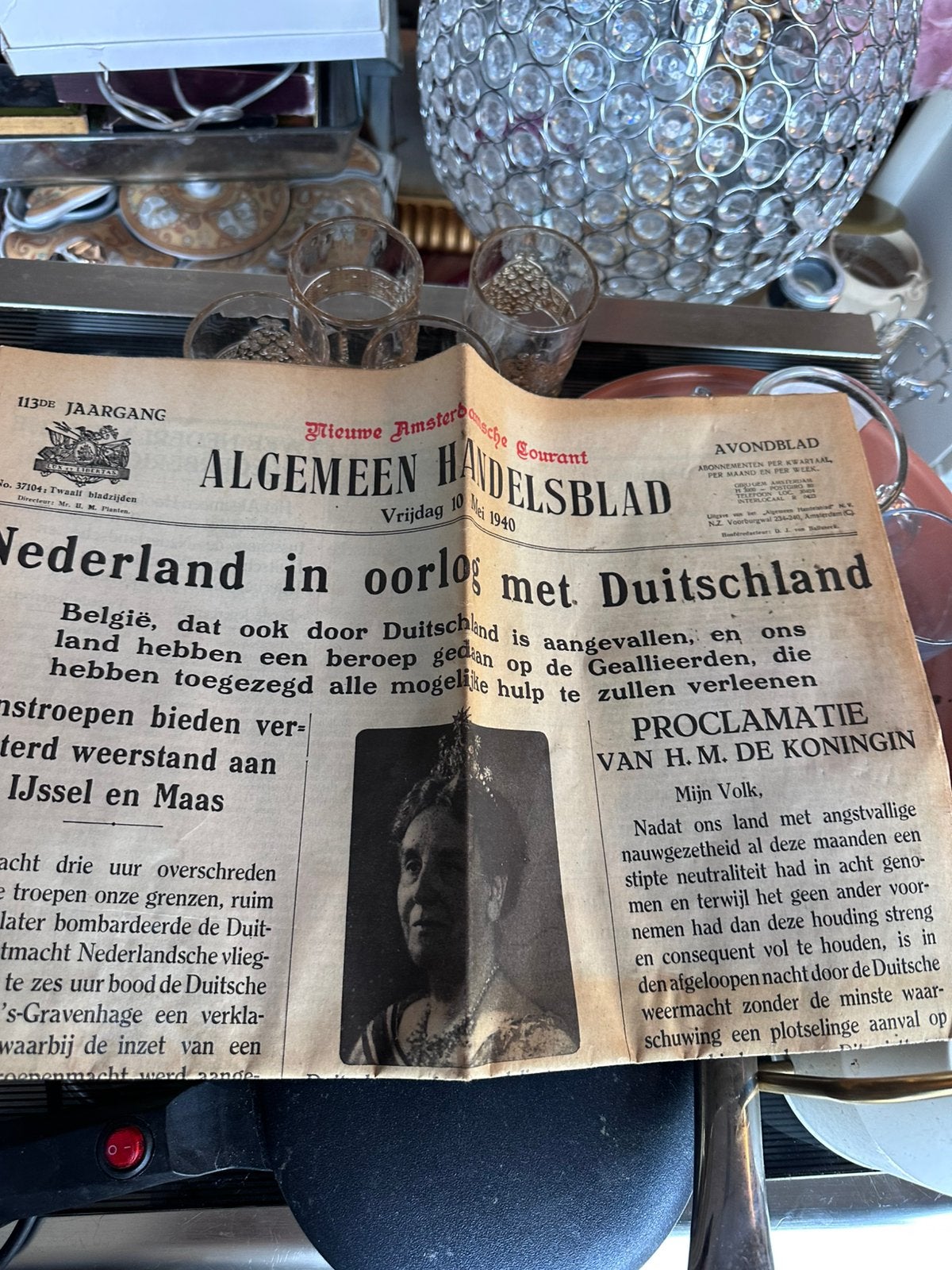 Partij oude kranten €5 per stuk, Ophalen of Verzenden, 1940 tot 1960, Krant
