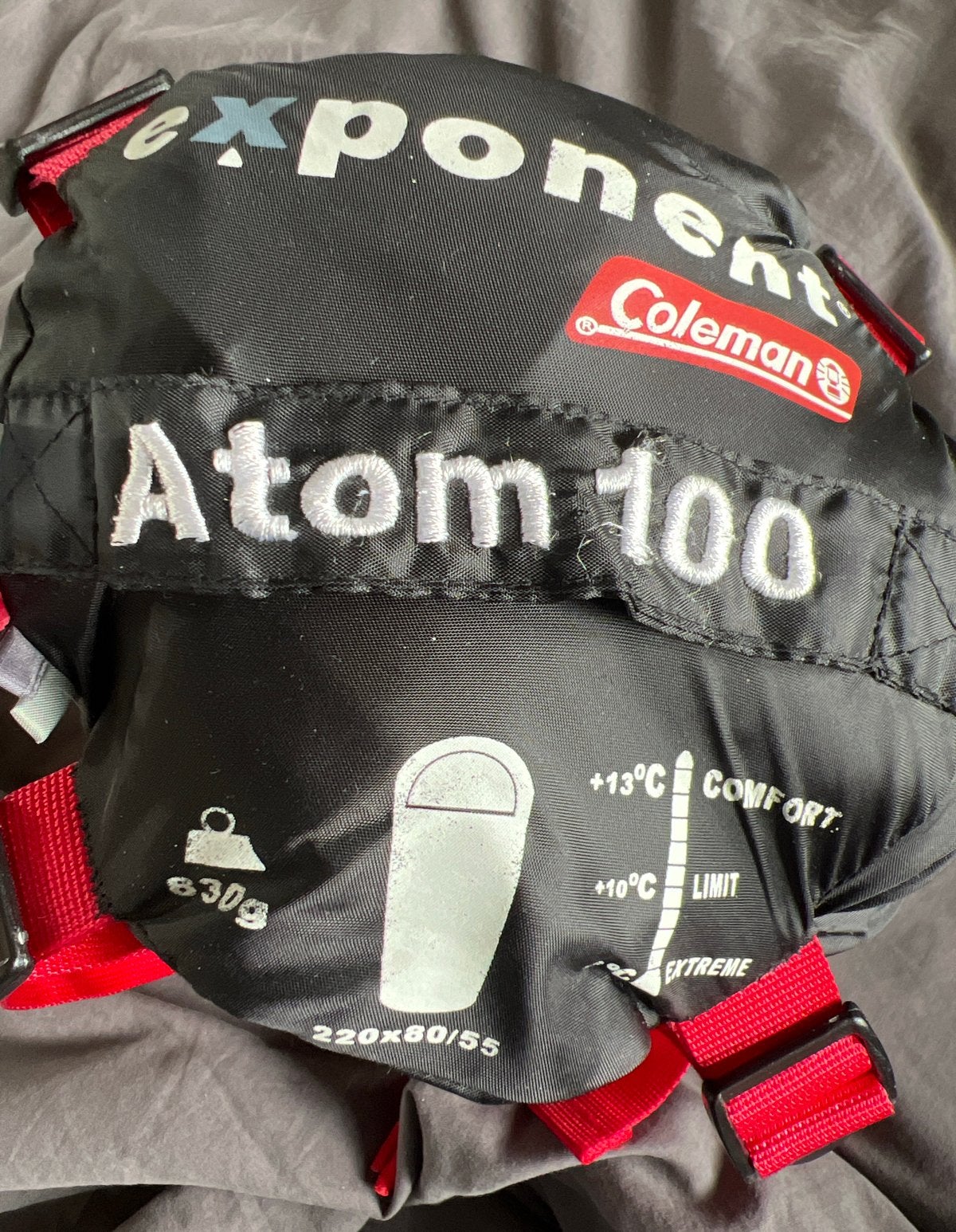 Coleman Exponent Atom 100 Slaapzak - Lichtgewicht, Caravans en Kamperen, Ophalen of Verzenden, Zo goed als nieuw