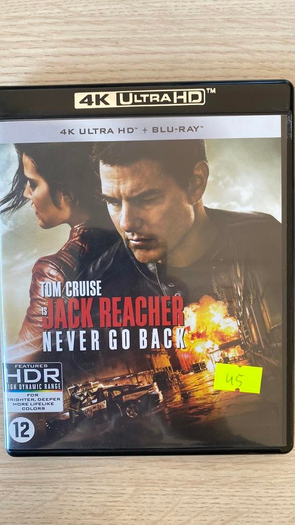 Jack reacher 2 4K blu ray NL versie never go back, Ophalen of Verzenden, Zo goed als nieuw, Actie