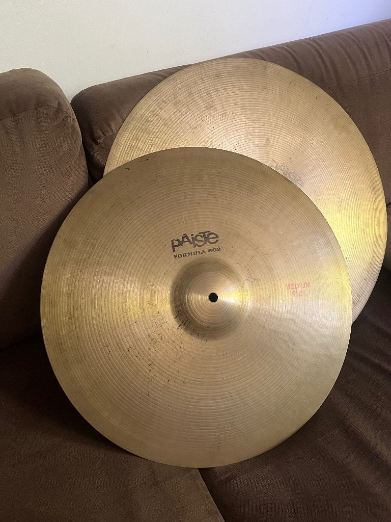 Vintage Paiste 602 / 20” & 18” Medium Rides, Muziek en Instrumenten, Ophalen of Verzenden, Gebruikt, Overige merken