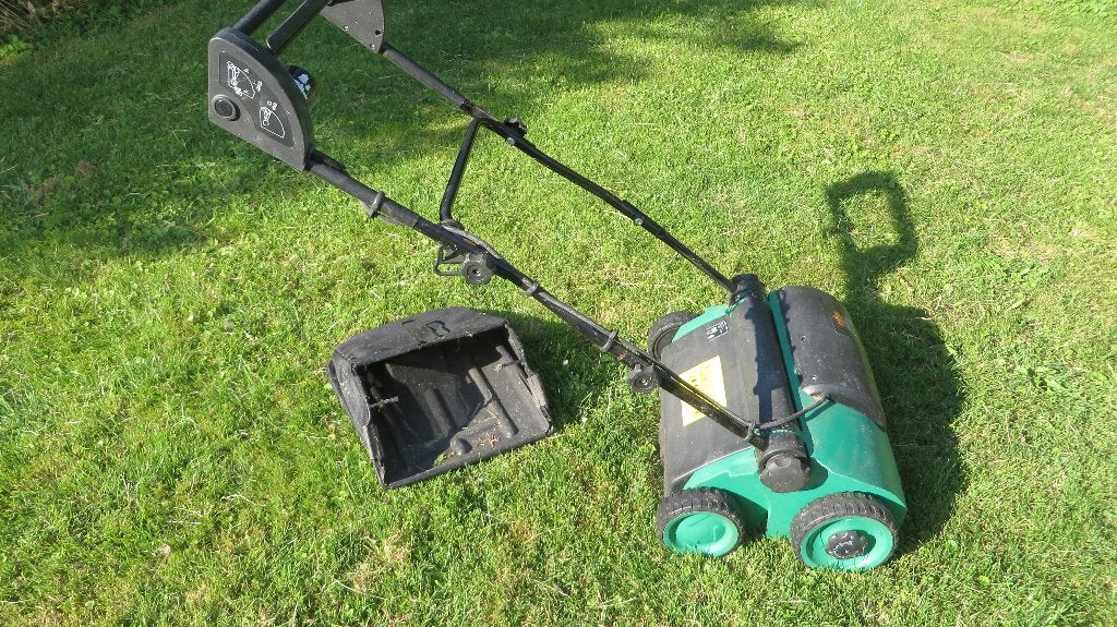 Top Craft TCVK 1402 elektrische verticuteermachine opvangbak, Ophalen, Gebruikt, Elektrisch, Topcraft Garden