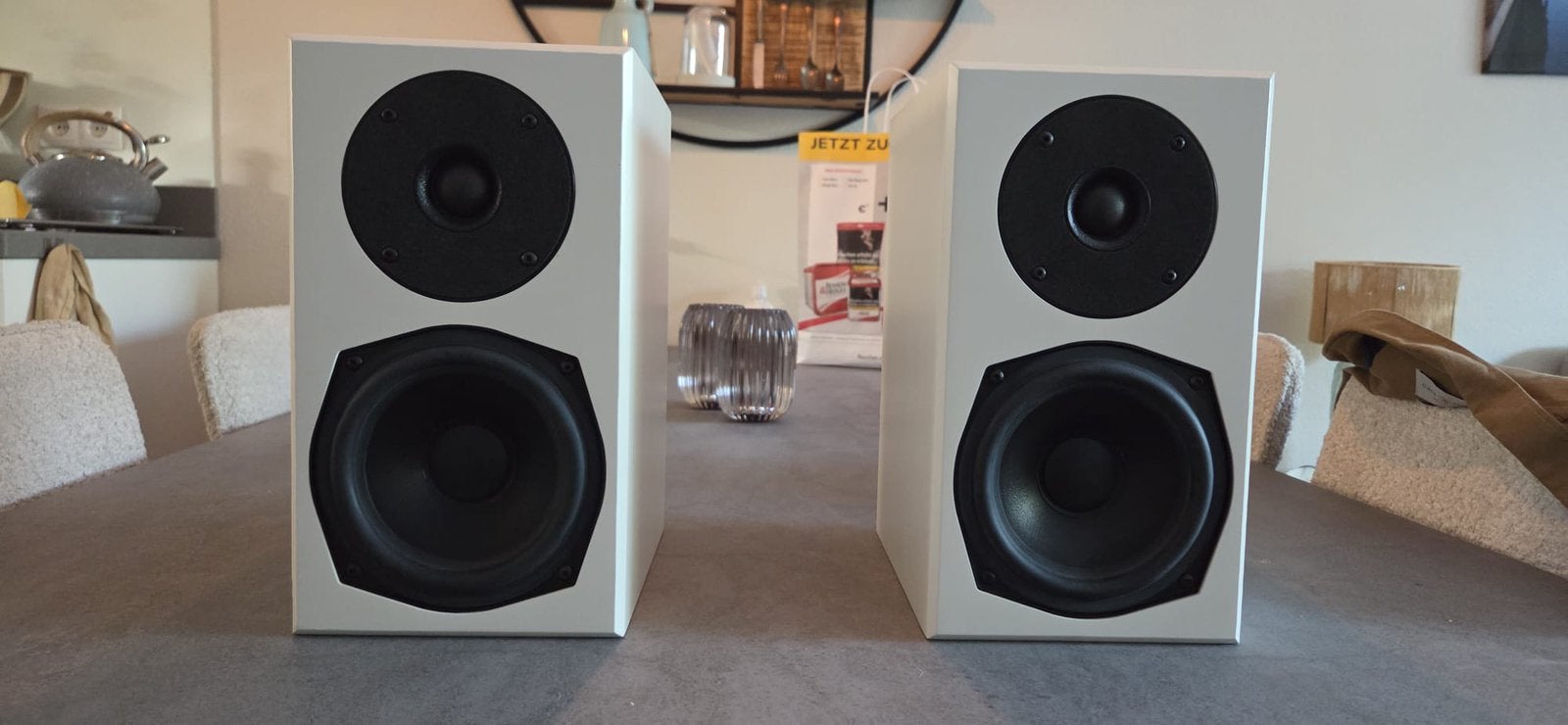 Totem Mite | Wit | Mooie staat! | Totem Acoustic, Ophalen of Verzenden, Zo goed als nieuw, 60 tot 120 watt, Overige merken