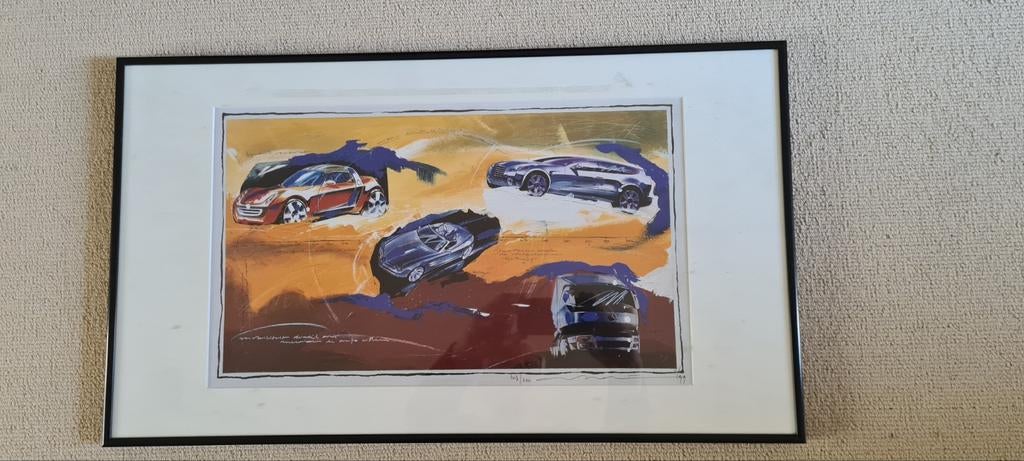 Lithografie  Mercedes, Ophalen of Verzenden