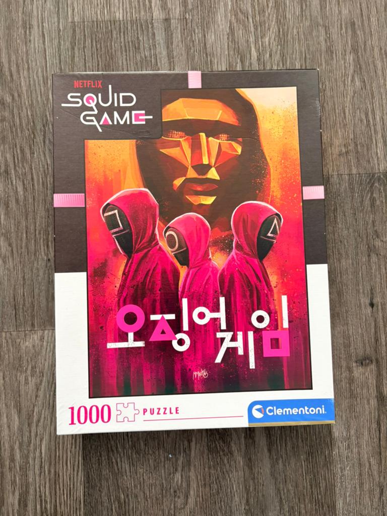 Squid Game Netflix puzzel Clementoni 1000 stukjes - Zgan, Ophalen, 500 t/m 1500 stukjes, Zo goed als nieuw, Legpuzzel