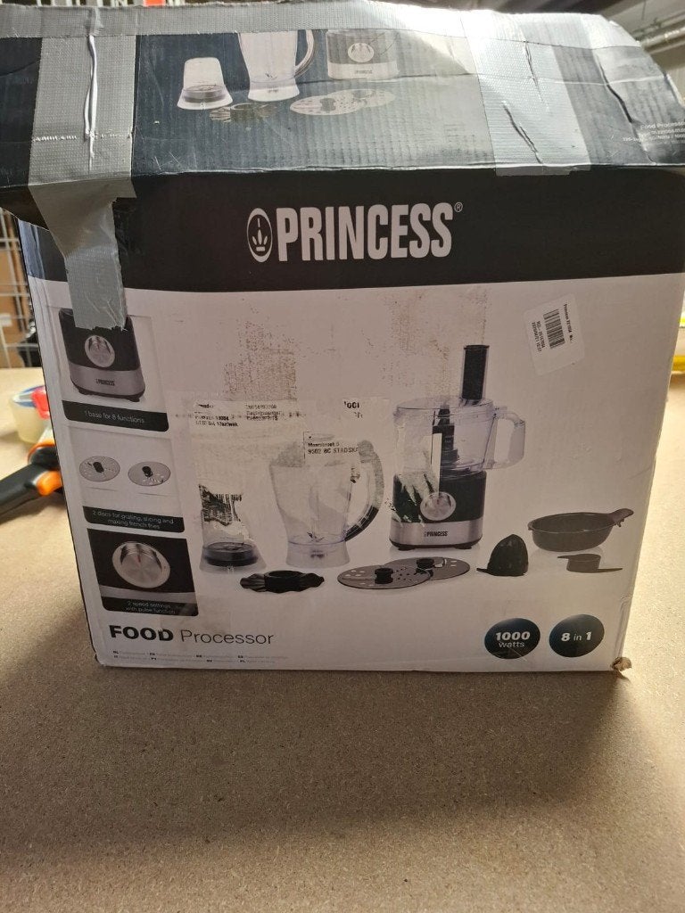 Princess 221054 - Multifunctionele Foodprocessor | DC10349, Witgoed en Apparatuur, Keukenmixers, Nieuw, 1 tot 2 liter, 3 snelheden of meer