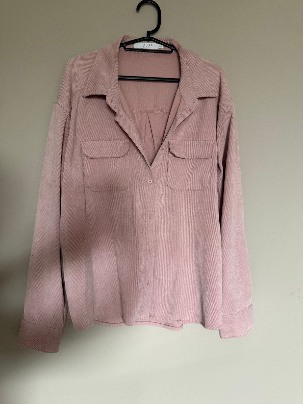 Costes Basic Roze Corduroy Overhemd XXL, Kleding | Dames, T-shirts, Zo goed als nieuw, Maat 46/48 (XL) of groter, Roze, Lange mouw