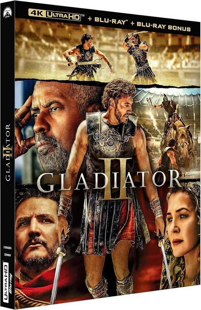 Gladiator II 4K UHD/Ultra HD Blu-Ray FR NLO (Geseald) Bonus, Cd's en Dvd's, Blu-ray, Nieuw in verpakking, Actie, Ophalen of Verzenden