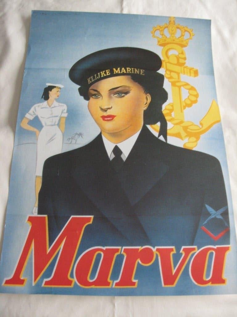 Poster MARVA, Verzamelen, Ophalen of Verzenden, Zo goed als nieuw, Gebruiksvoorwerp