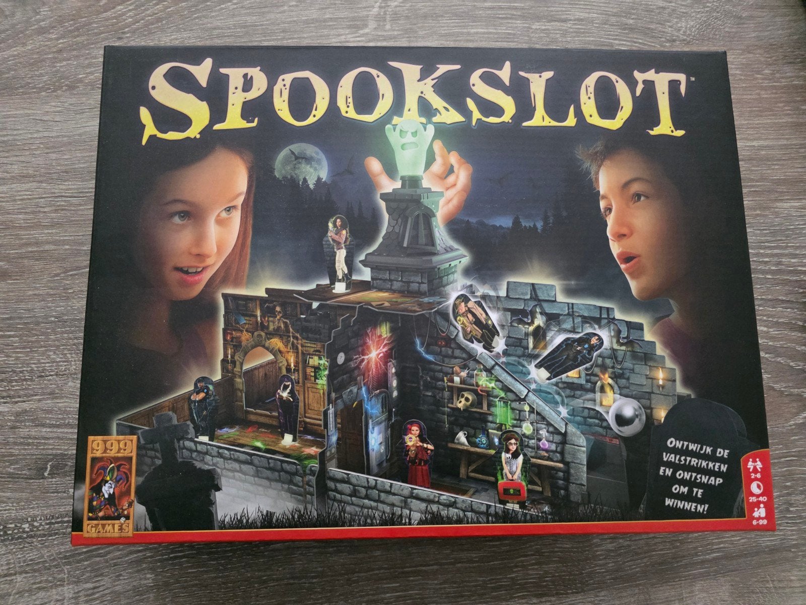Spookslot Gezelschapsspel - Spannend tot het einde!, Drie of vier spelers, Ophalen of Verzenden, Gebruikt, 999 Games