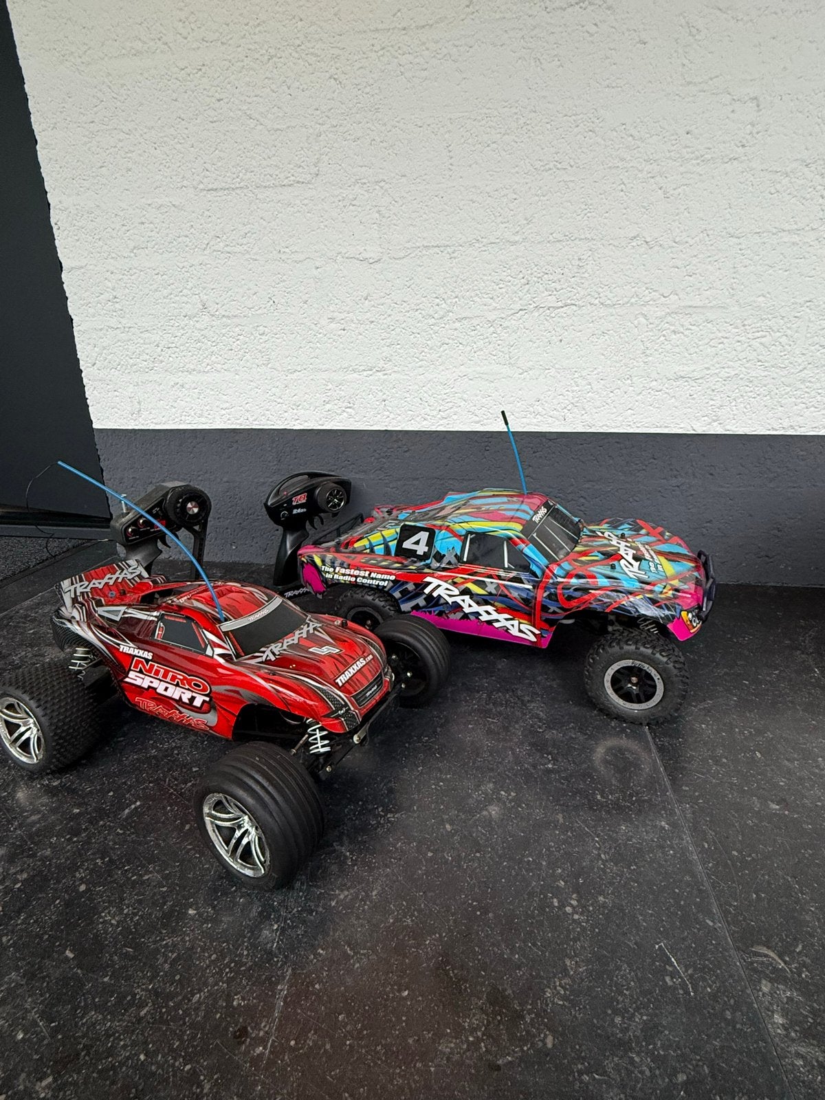Traxxas RC Auto's: Benzine en Elektrisch (2 stuks), Benzine, Gebruikt, Auto offroad, Ophalen of Verzenden