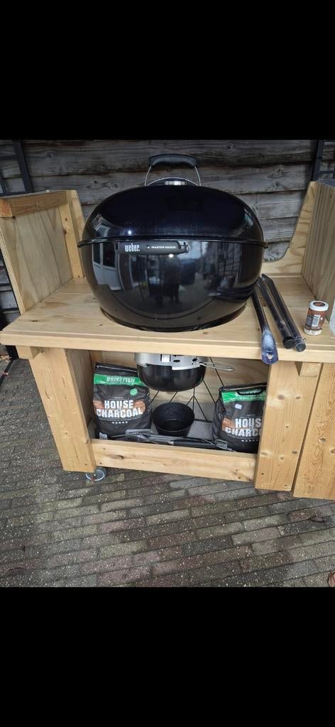 Buitenkeuken met BBQ - Weber Master Touch, Ophalen, Weber, Gebruikt, Houtskool