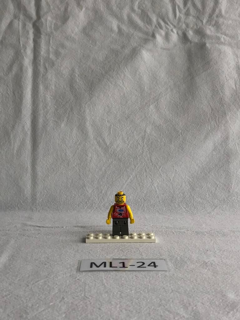 Lego NBA minifiguur NBA030 - Number 4 - ML1-24, Lego, Lego, Gebruikt, Lego