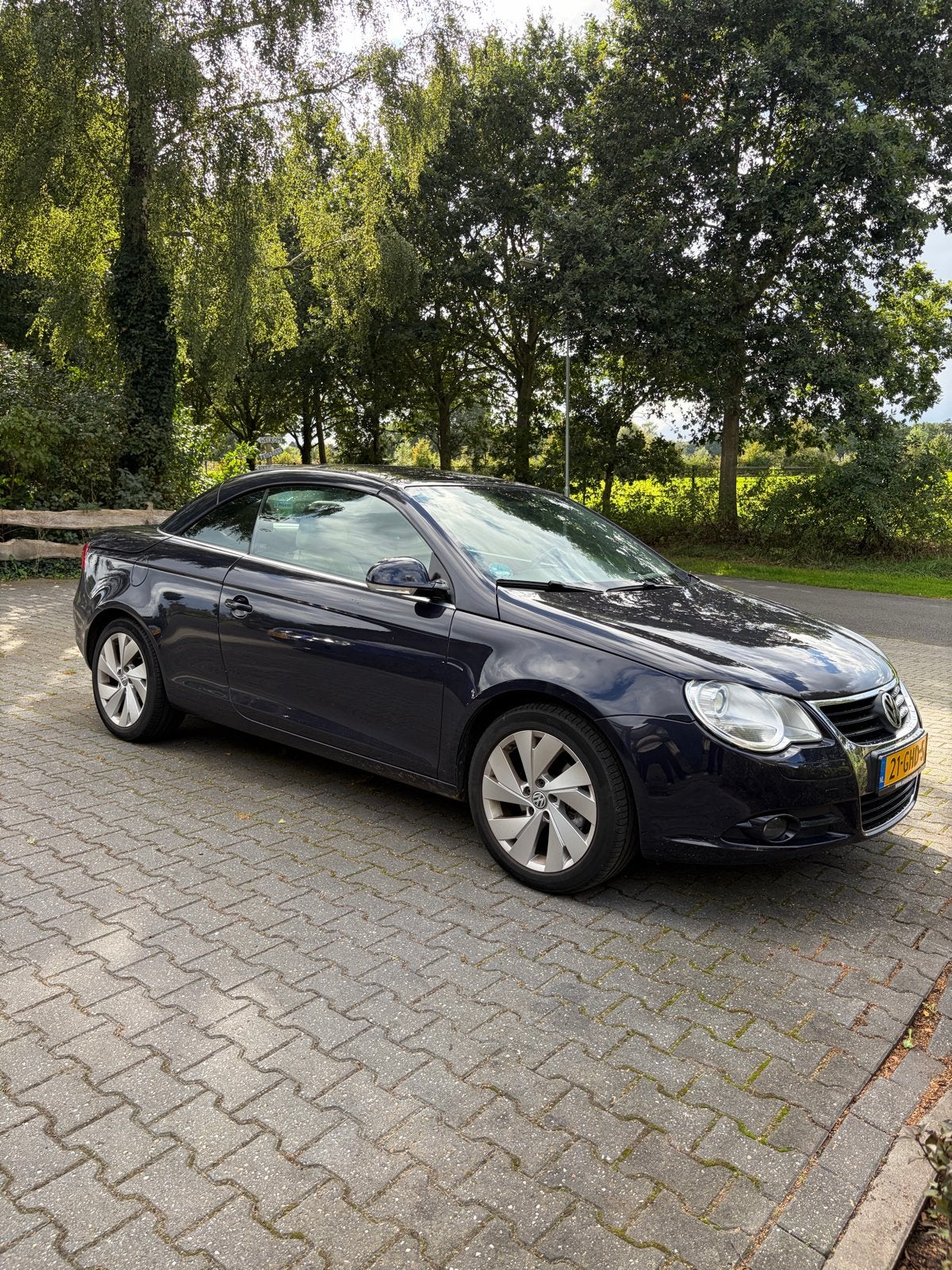 Volkswagen Eos 2.0 16V FSI 110KW 2008 Blauw, Auto's, Voorwielaandrijving, Beige, 4 cilinders, Handgeschakeld