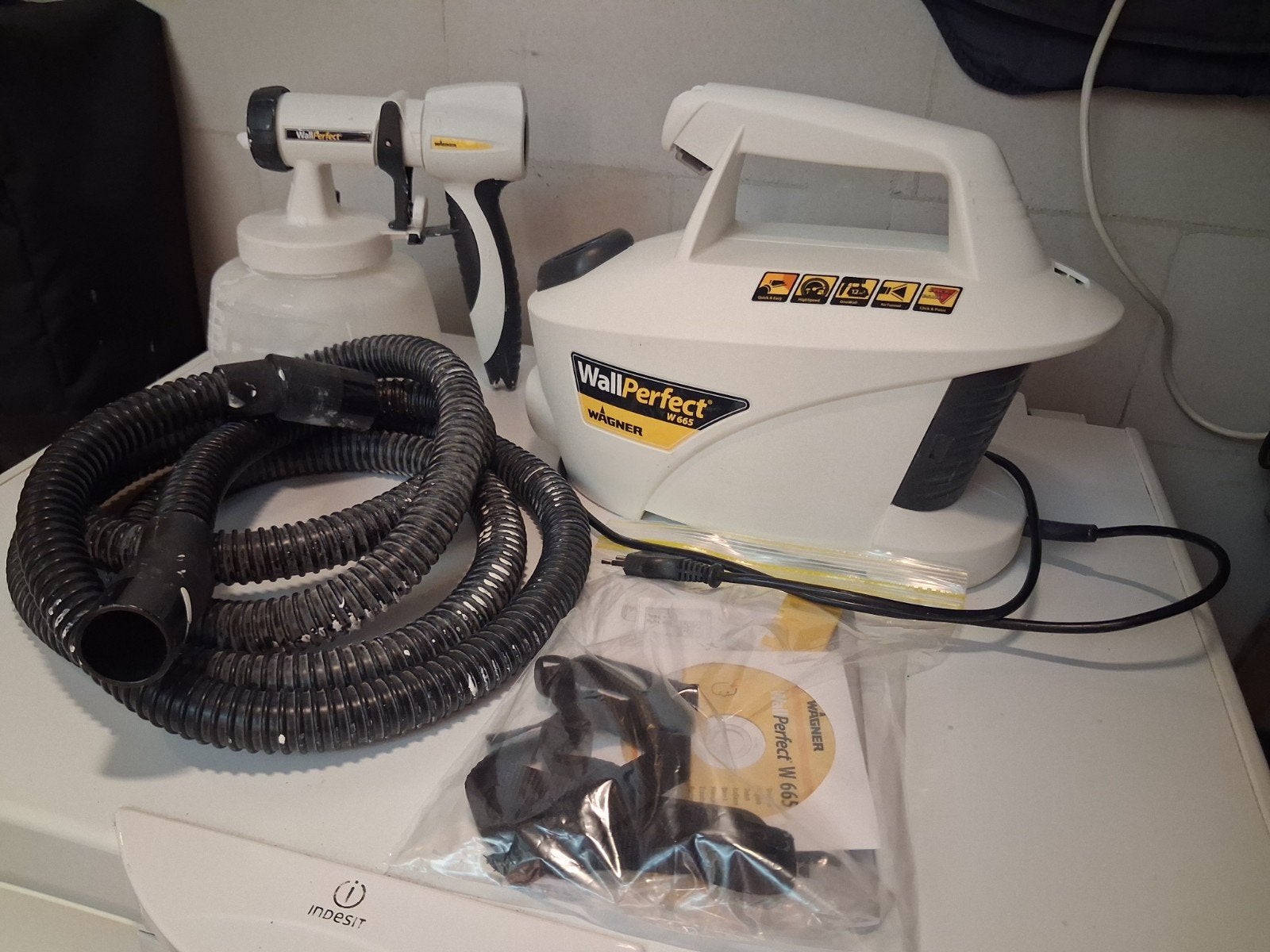 Wagner WallPerfect W665 Verfspuit, Ophalen of Verzenden, Zo goed als nieuw, Verfspuit of Verfpomp