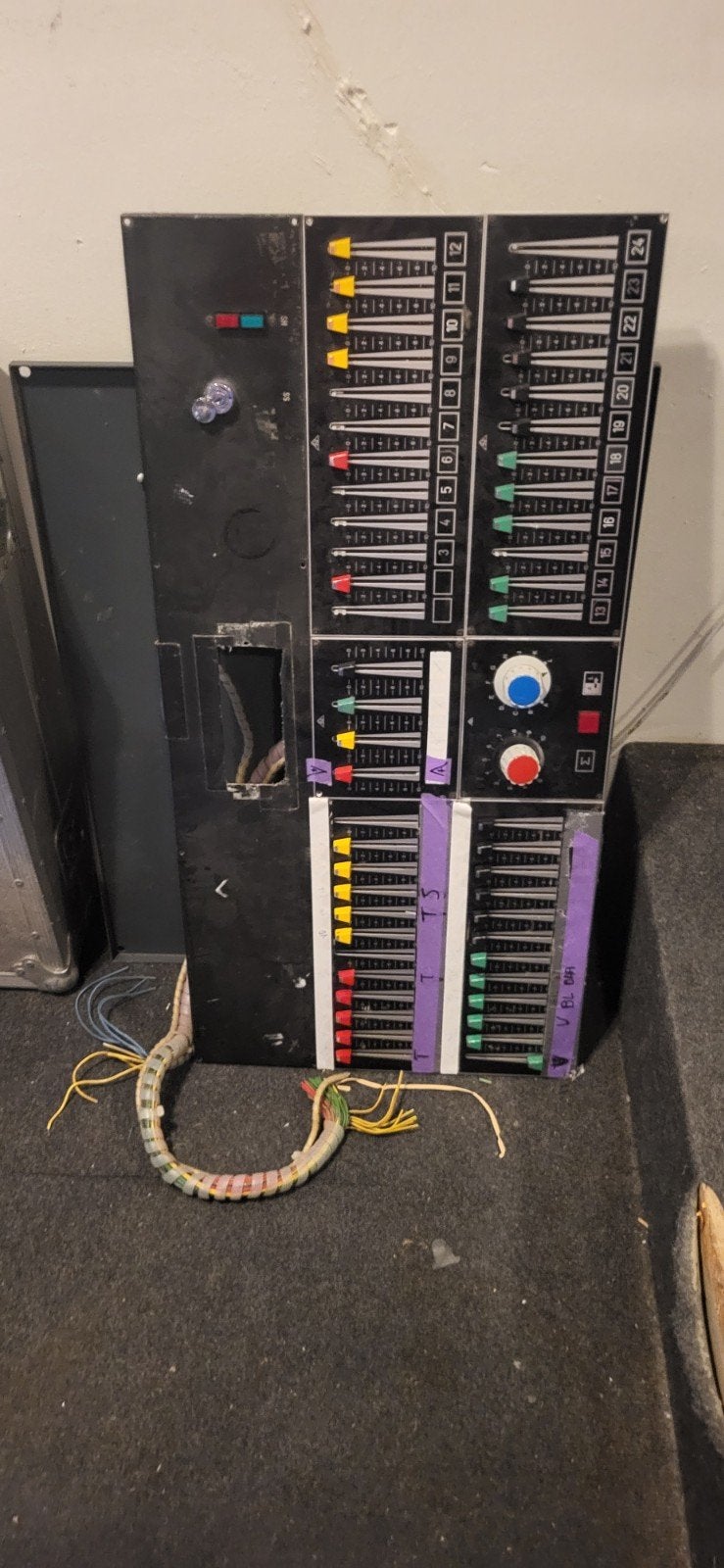 Vintage Audiomixer Paneel - 24 Kanalen, Muziek en Instrumenten, Ophalen, Gebruikt, 20 kanalen of meer