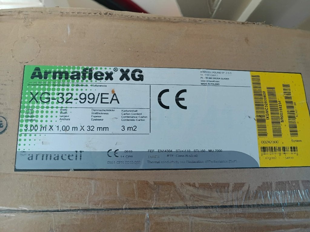 Armaflex 32 mm XG 2 rollen 3m2 Zelfklevende, Doe-het-zelf en Verbouw, Isolatie en Afdichting, Nieuw, 5 tot 10 m², Ophalen, Minder dan 4 cm