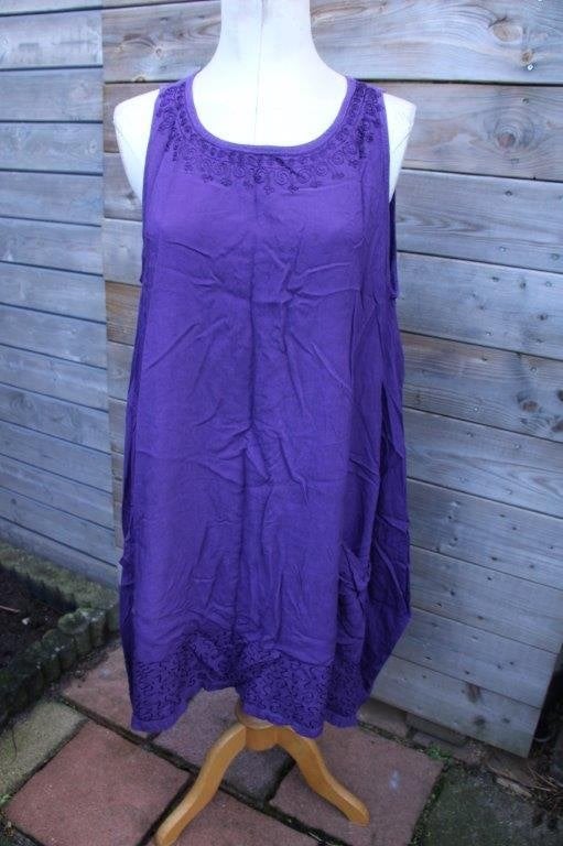 Jurk donkerpaars Bora FAshion mt XL Vaste prijs, Kleding | Dames, Bora, Paars, Maat 46/48 (XL) of groter, Ophalen of Verzenden