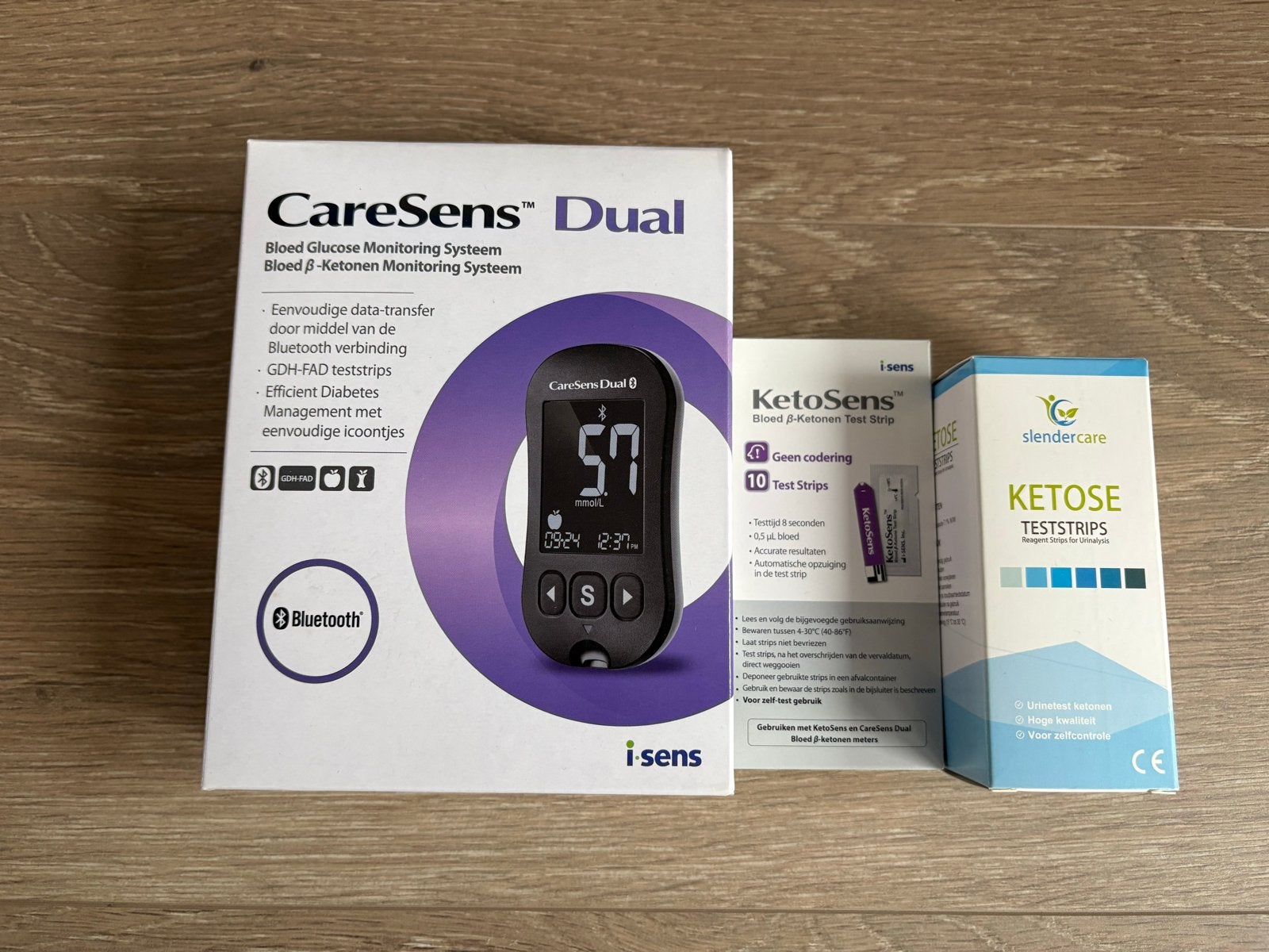 CareSens Dual Bloedglucose & Ketonen Monitor + Teststrips, Sport en Fitness, Ophalen of Verzenden, Nieuw, Overige typen