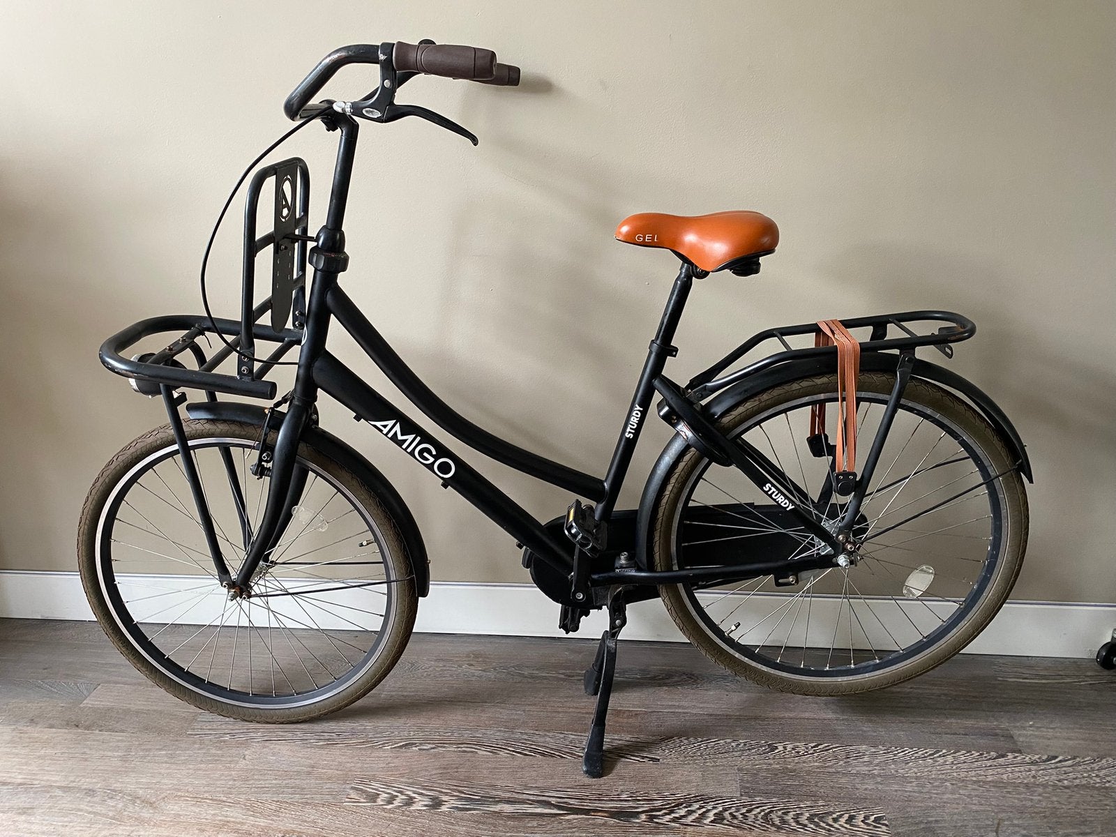 Amigo Sturdy fiets mat zwart 26 inch (transporter/ omafiets), Terugtraprem, Gebruikt, Handrem, Ophalen