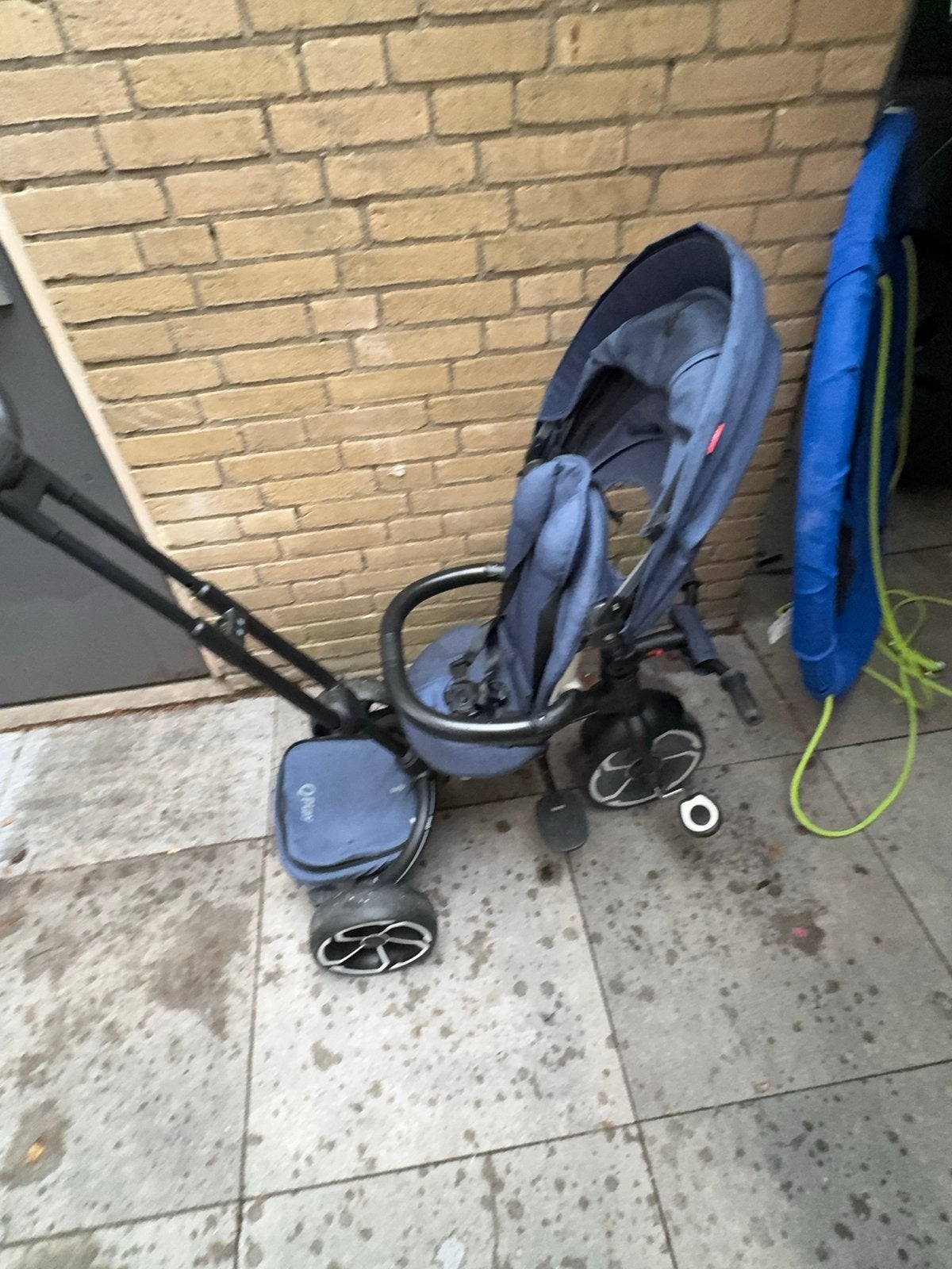Q Play Prime 6-in-1 Driewieler - Blauw, Fietsen en Brommers, Ophalen of Verzenden, Gebruikt, Velgrem, Duwstang