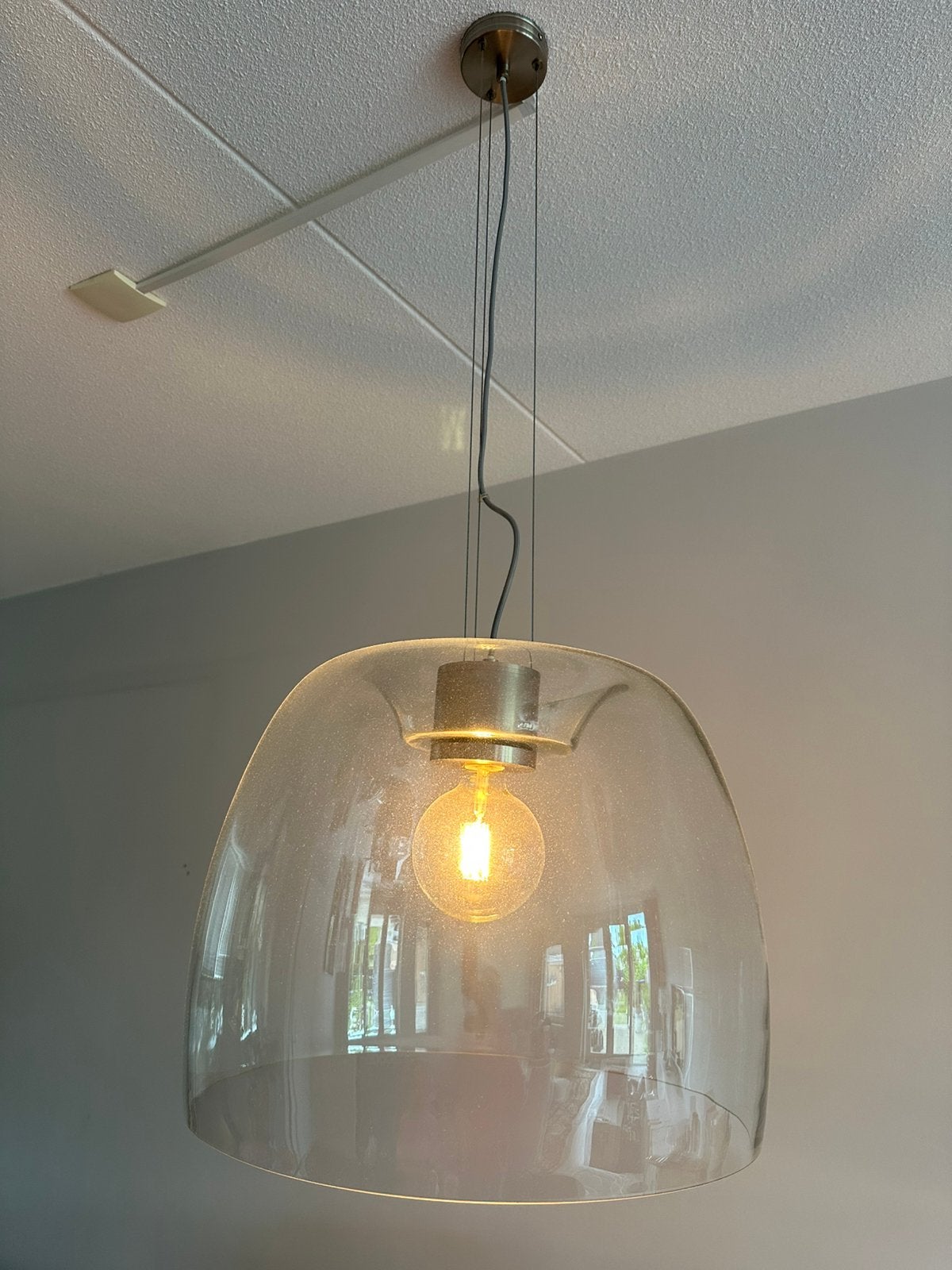 Hanglamp, glas, Huis en Inrichting, Ophalen, Zo goed als nieuw, Glas