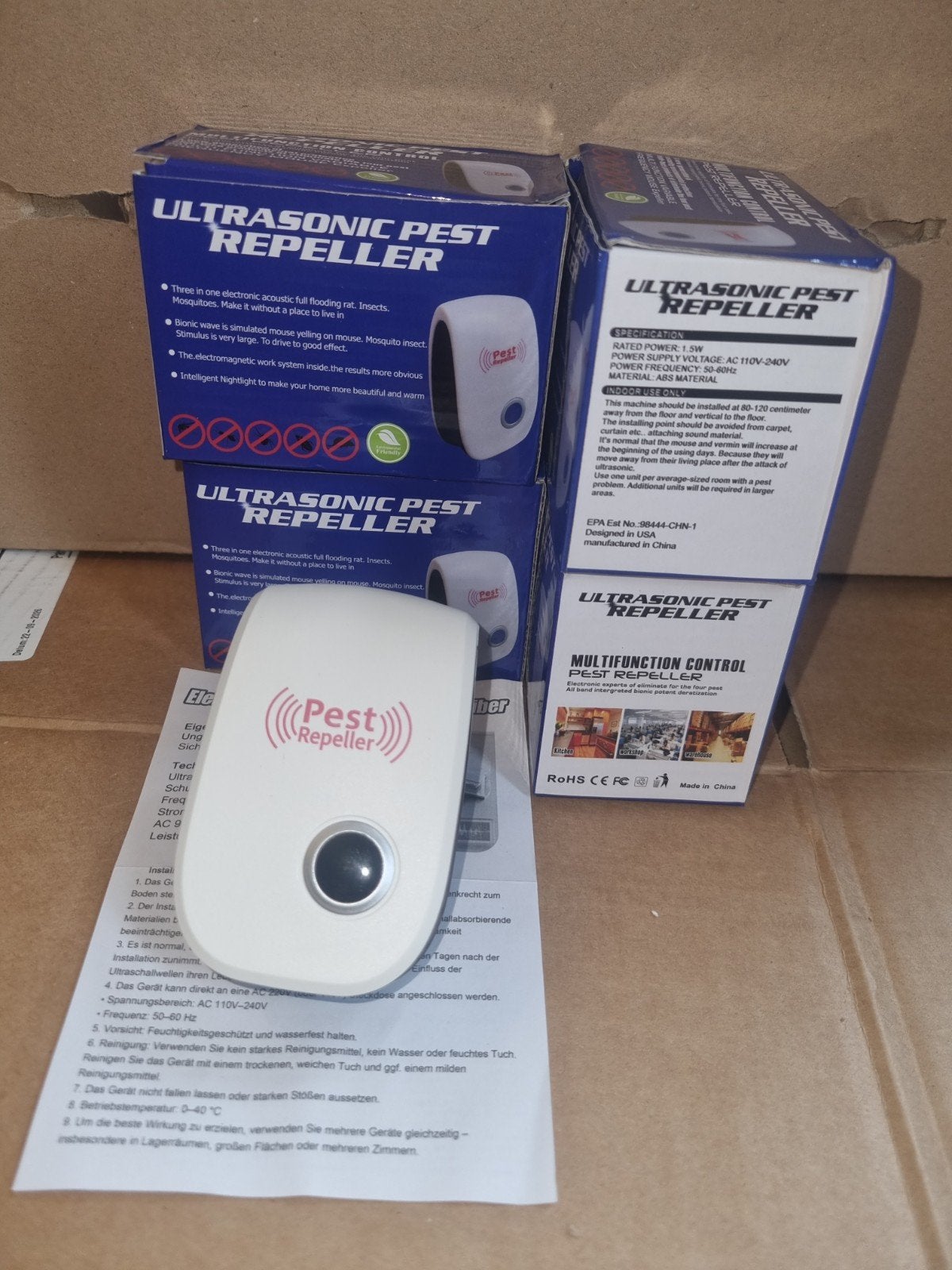 4x Ultrasone Ongediertebestrijder - Pest Repeller Bundel, Ophalen of Verzenden, Nieuw