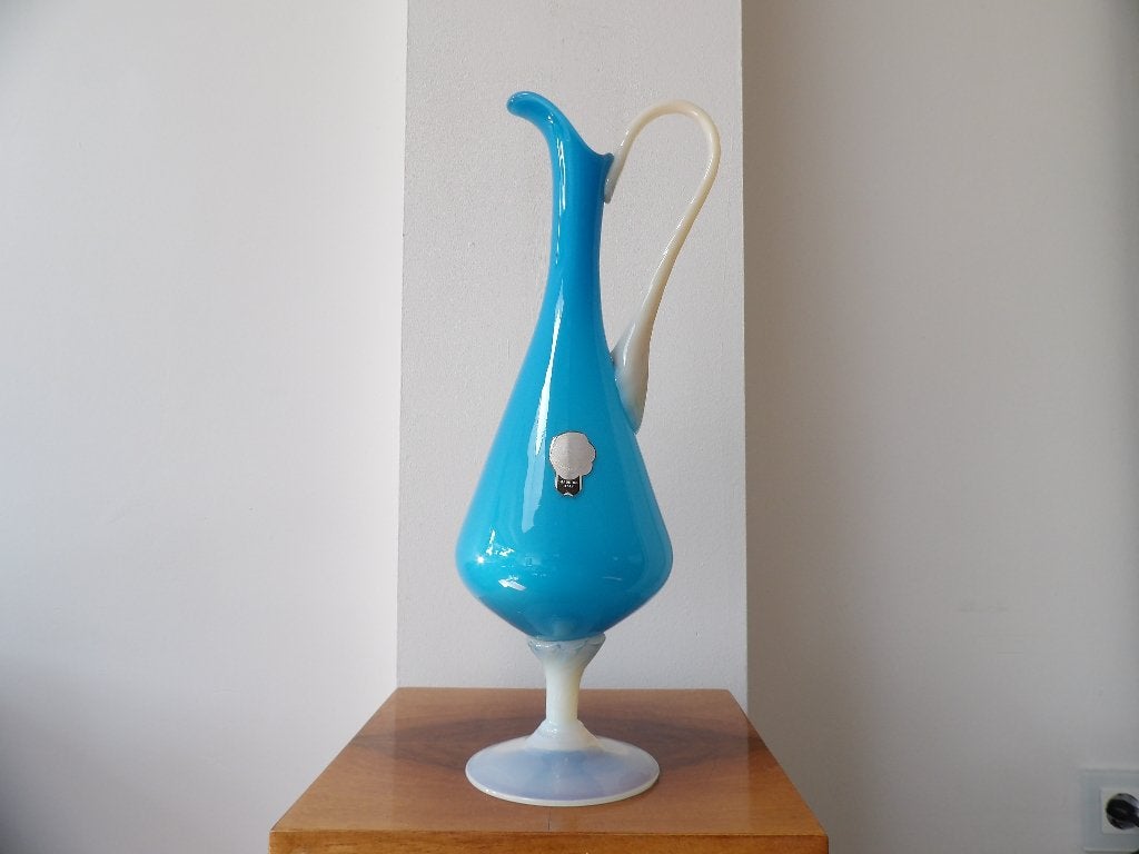 Murano Sixties grote Kan, opaline glas, Ophalen of Verzenden