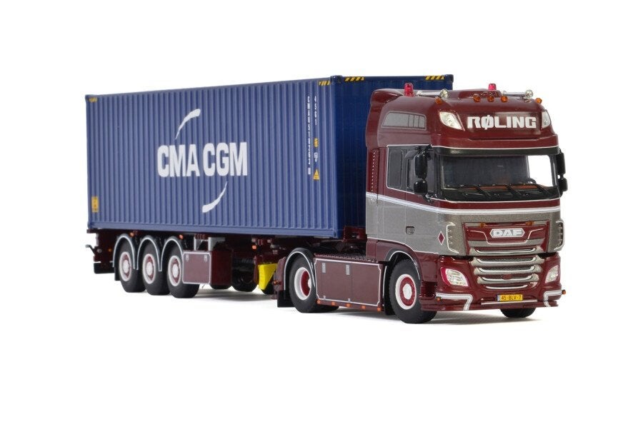 WSI DAF XF SSC MY2017 4X2 CONTAINER TRAILER + 40 FT ROLING