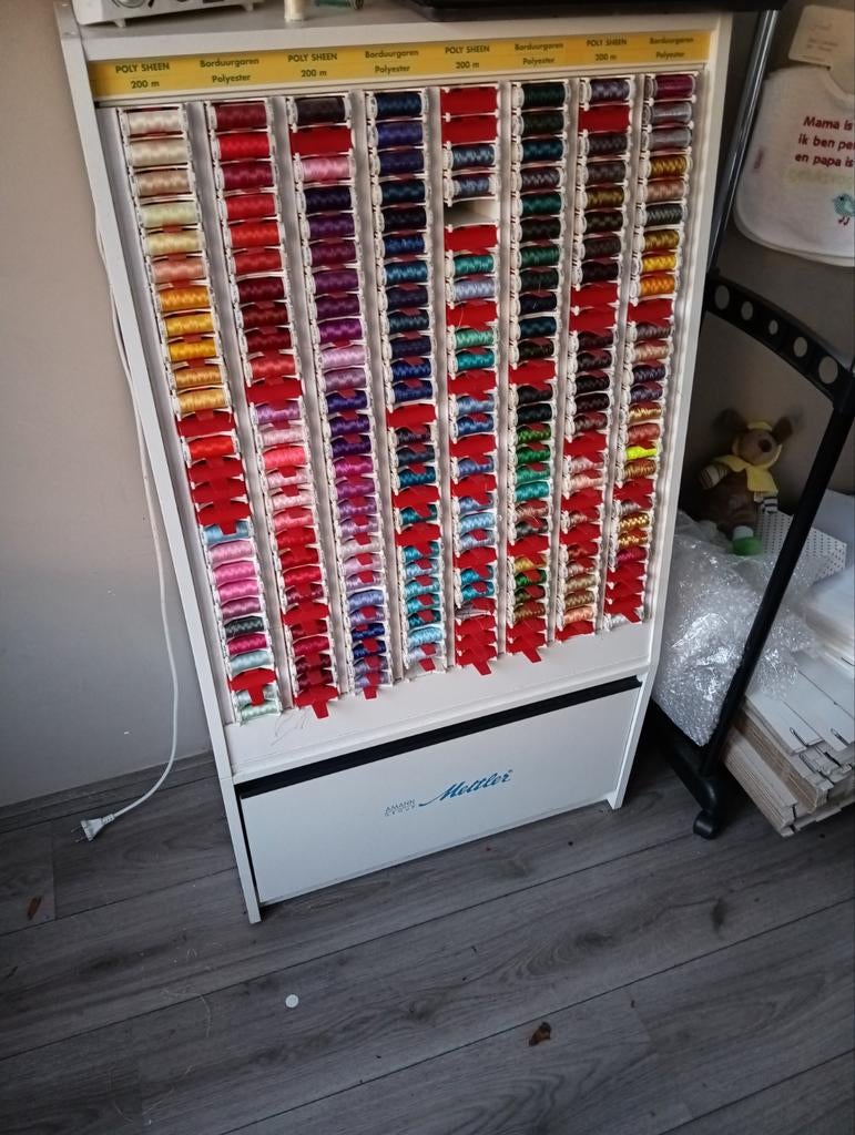 Mettler borduurgarenkast groot, Ophalen