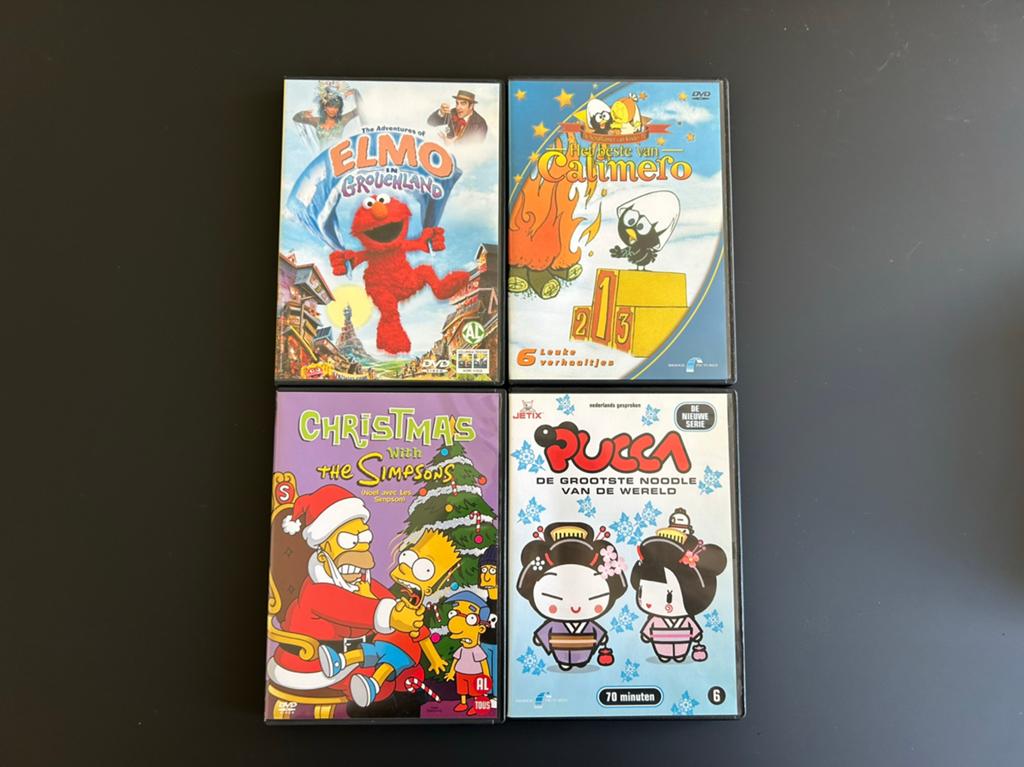 kinder- & animatie dvd’s – Simpsons, Elmo, Calimero en Pucca, Alle leeftijden, Ophalen of Verzenden, Zo goed als nieuw