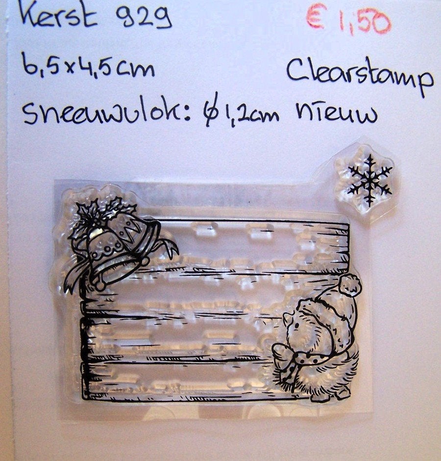 Kerst 929 Clearstamp, Ophalen of Verzenden, Nieuw, Clearstamp