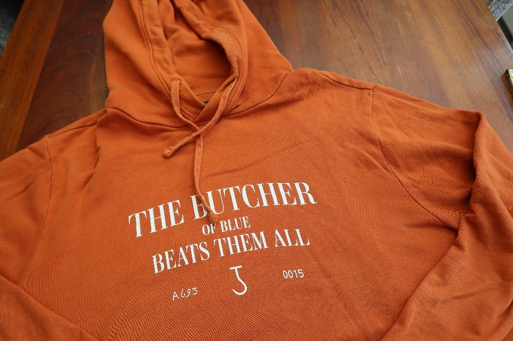 Heren Butcher of Blue hoodie bruin maat XXL 2XL 3XL izgst, Kleding | Heren, The Butcher of Blue, Ophalen of Verzenden, Gedragen