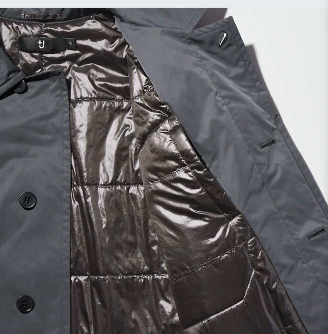 Heren jas oversized maat S UNIQLO+J breasted coat, Ophalen of Verzenden, Zo goed als nieuw, Uniqlo+J, Grijs