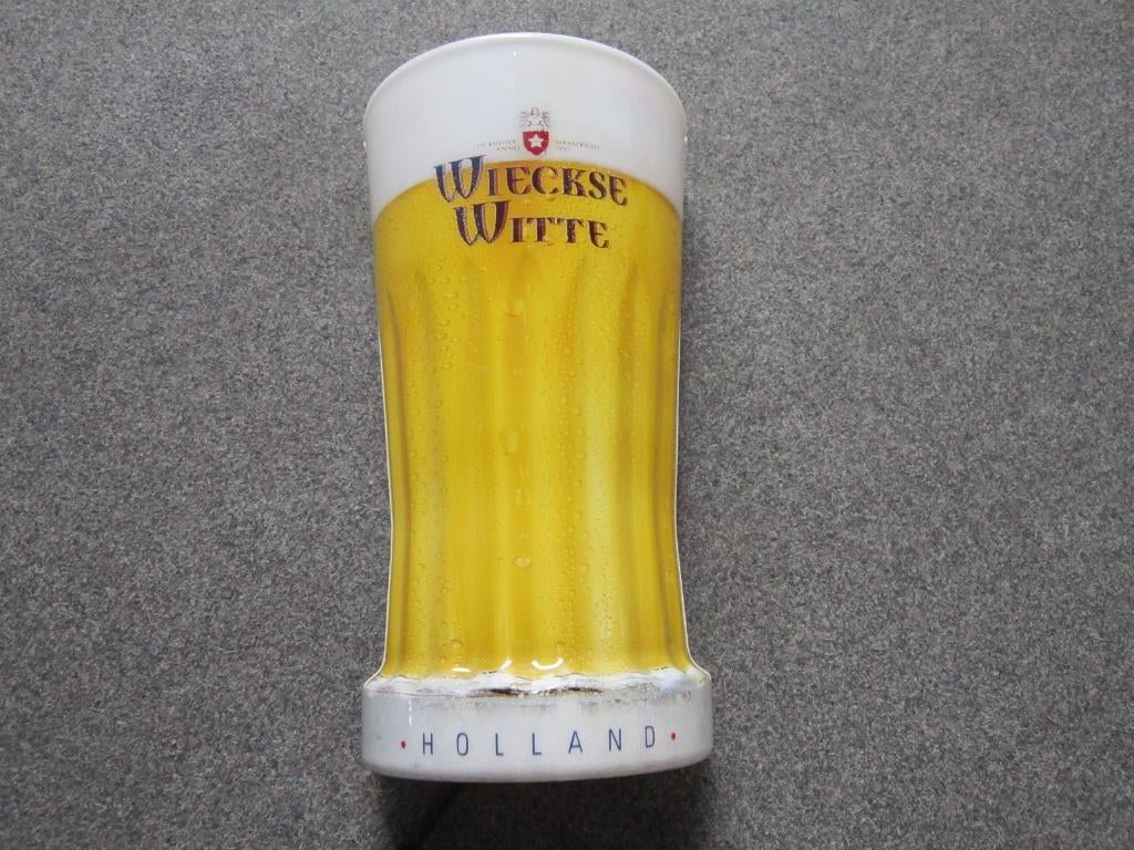 WIECKSE WITTE BIER LICHTRECLAME, Ophalen, Zo goed als nieuw, Overige typen, Overige merken