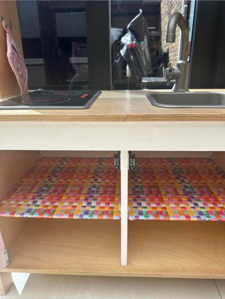 Houten kinderkeuken met oven en magnetron, Ophalen, Zo goed als nieuw
