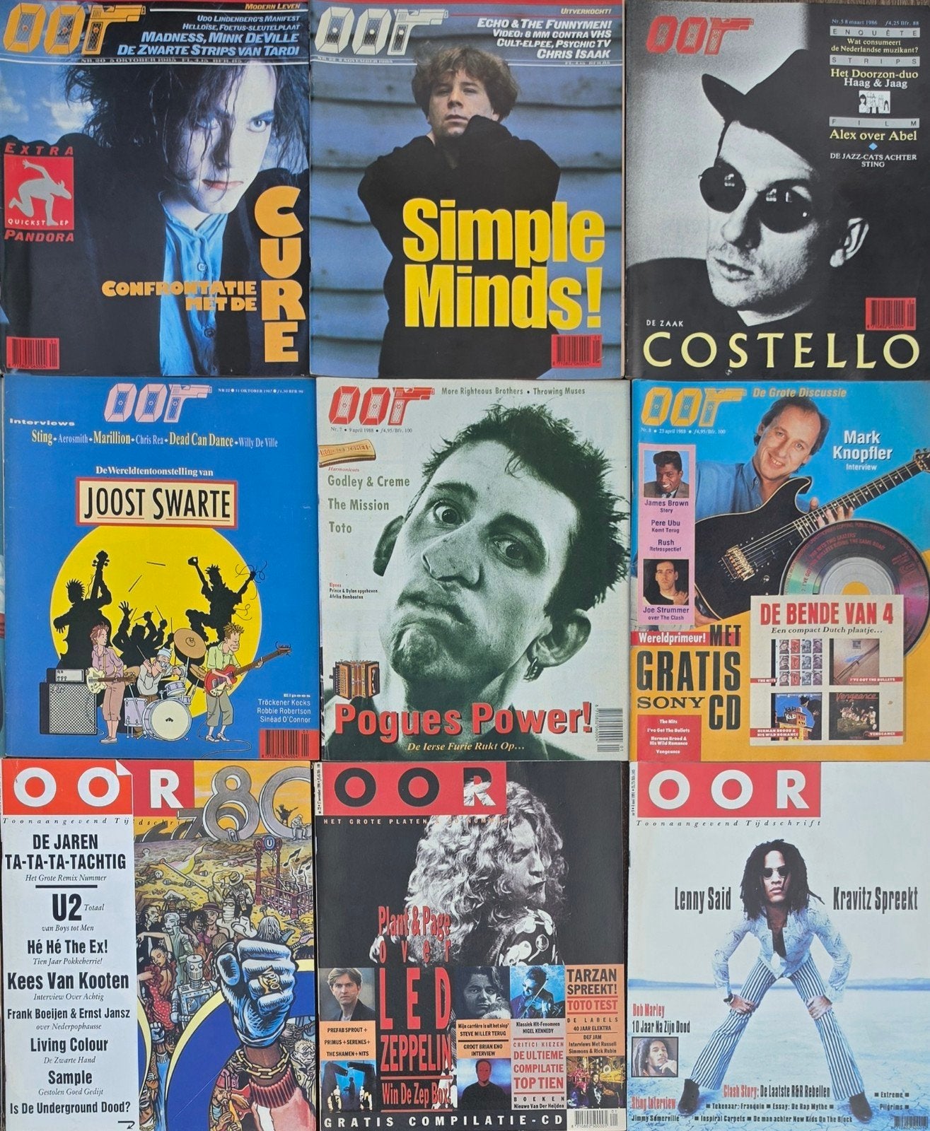21 x Muziekkrant Oor 1984 - 1993, Ophalen of Verzenden, Muziek, Film of Tv