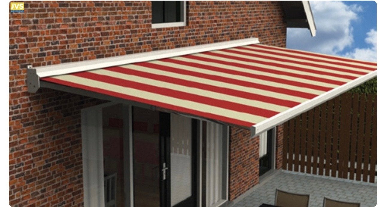 Gezocht Knikarmscherm 2 meter breed - Uitval relevant, Gebruikt, Ophalen of Verzenden, Minder dan 250 cm, 150 tot 300 cm