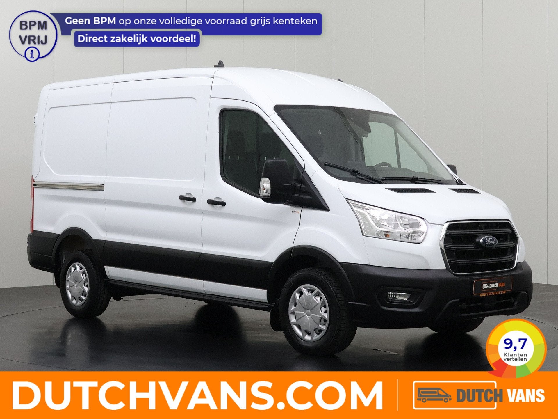 Ford Transit 2.0TDCi 170PK Automaat L2H2 | Multimedia | Came, Automaat, Stof, Gebruikt, Wit