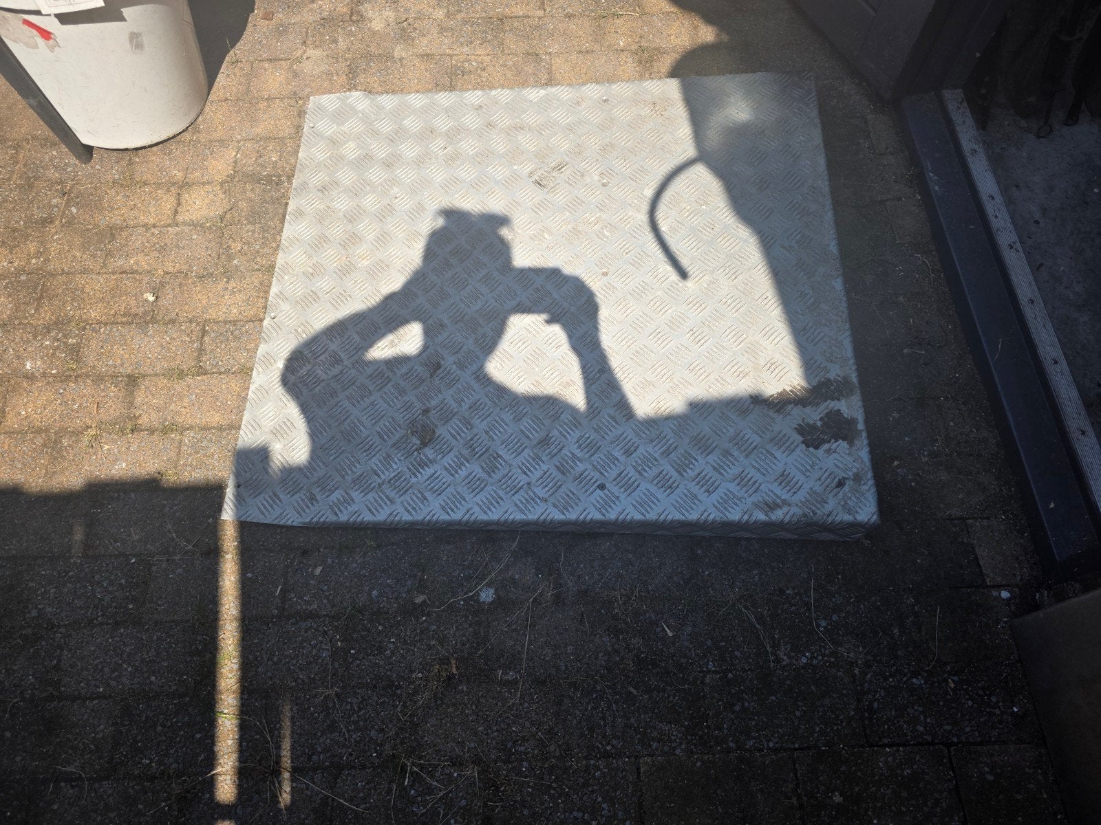 Aluminium Oprijplaat / Drempelplaat 100x90x10 cm, Ophalen, Gebruikt