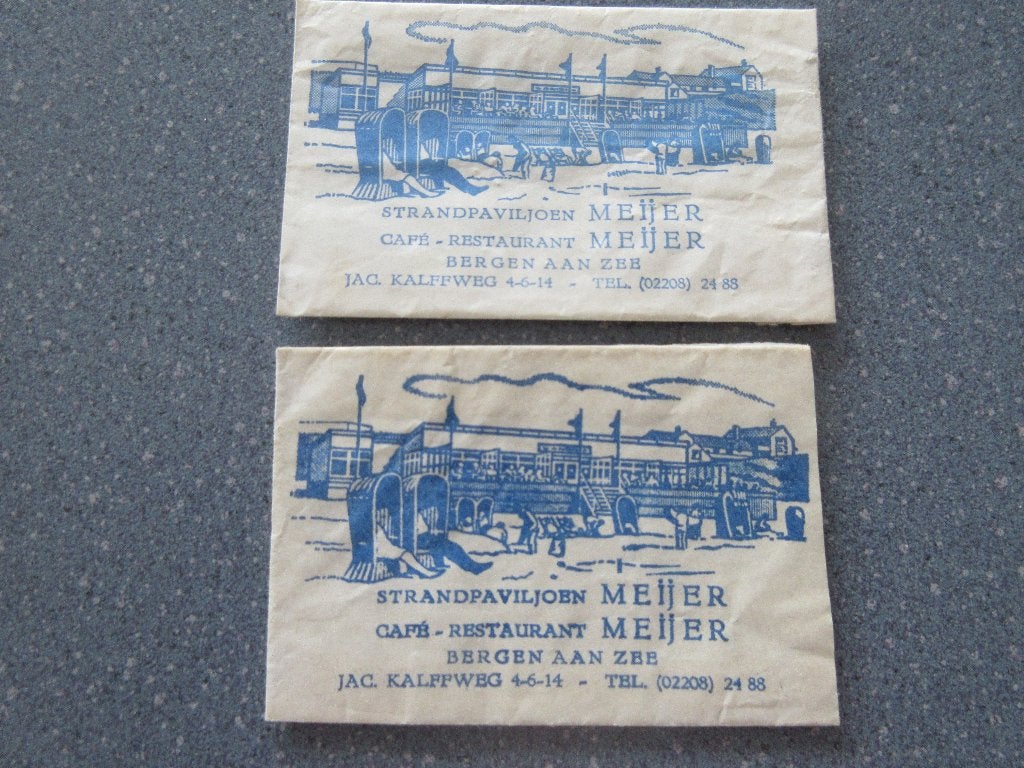 2 x Bergen aan Zee, strandpav./café-rest. Meijer, Verzenden, Nederland