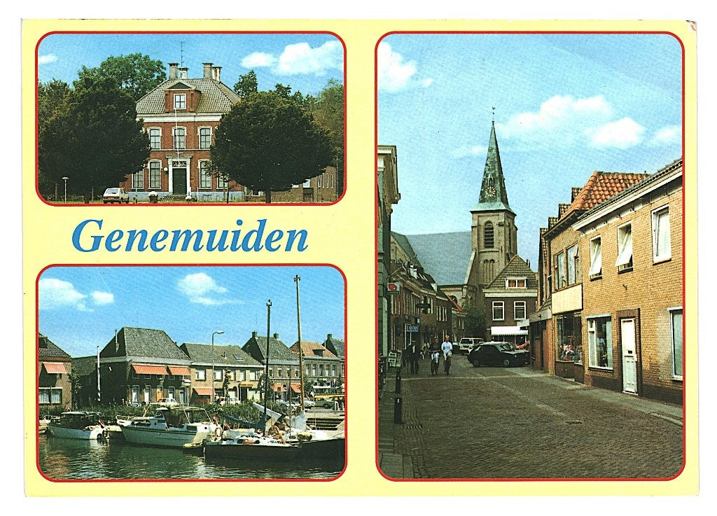 36846 Genemuiden Ov 80+ Gelopen met postzegel, Verzamelen, Ansichtkaarten | Nederland, Ophalen of Verzenden, 1980 tot heden, Gelopen