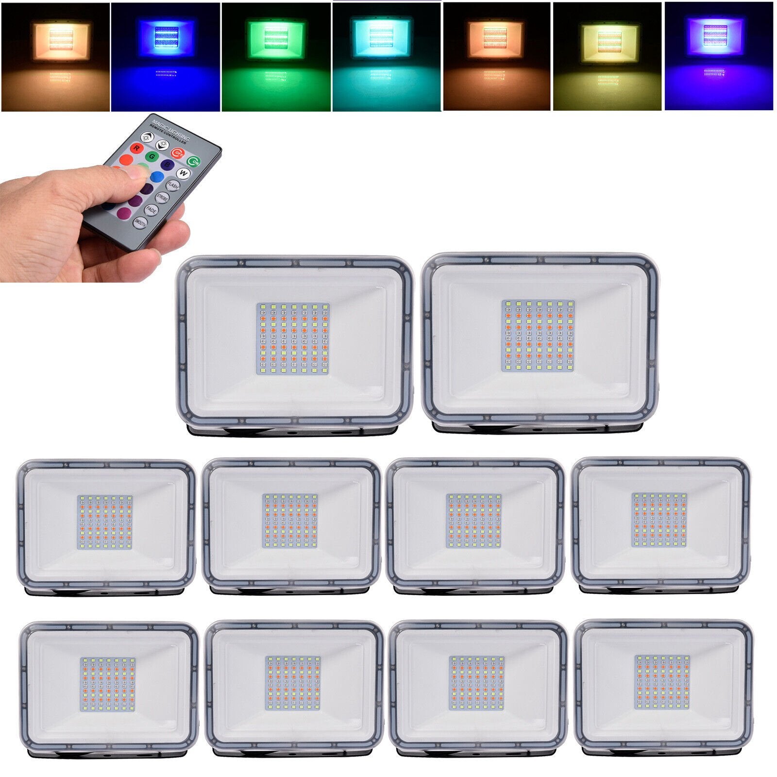 10 stuks 50w rgb led stralers met afstandsbediening!, Hobby en Vrije tijd, Ophalen of Verzenden, Nieuw, Versiering