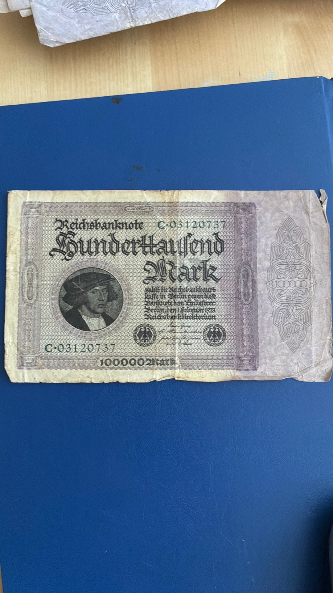 Duitsland 100.000 mark 1923, Postzegels en Munten, Ophalen of Verzenden, Duitsland