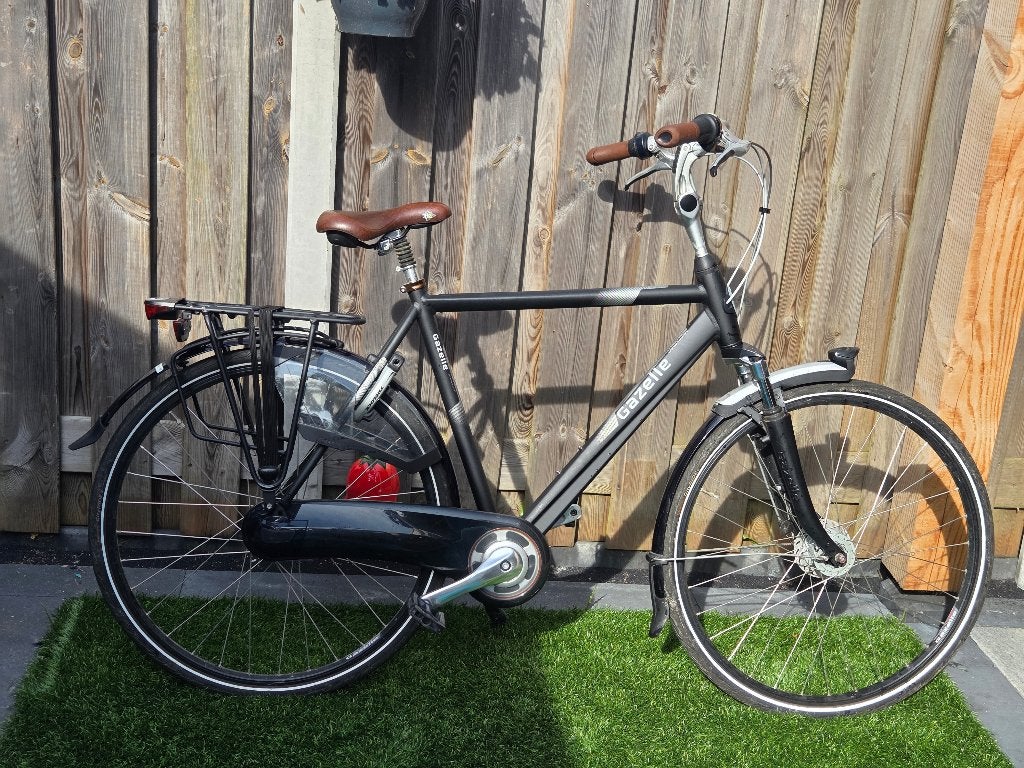 Gazelle orange c7+ herenframe 57, Ophalen, Velgrem, Versnellingen, Zo goed als nieuw