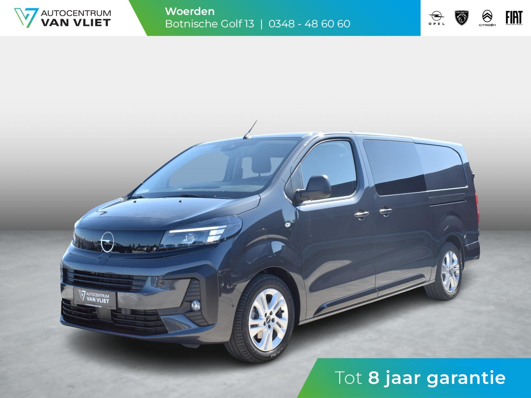 Opel Vivaro Electric 75 kWh Dubbele Cabine | tot 8 jaar gara, Auto's, 136 pk, Zwart, 338 km, 1000 kg