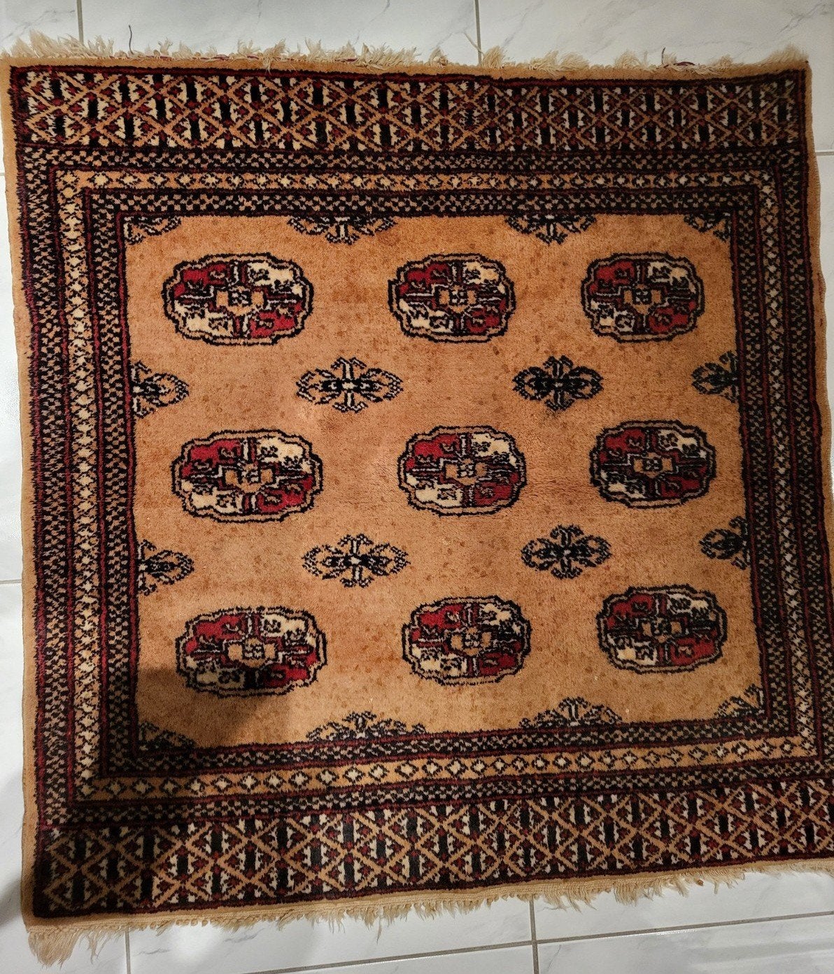 Perzisch Handgeknoopt Tapijt 95x95cm, Ophalen of Verzenden