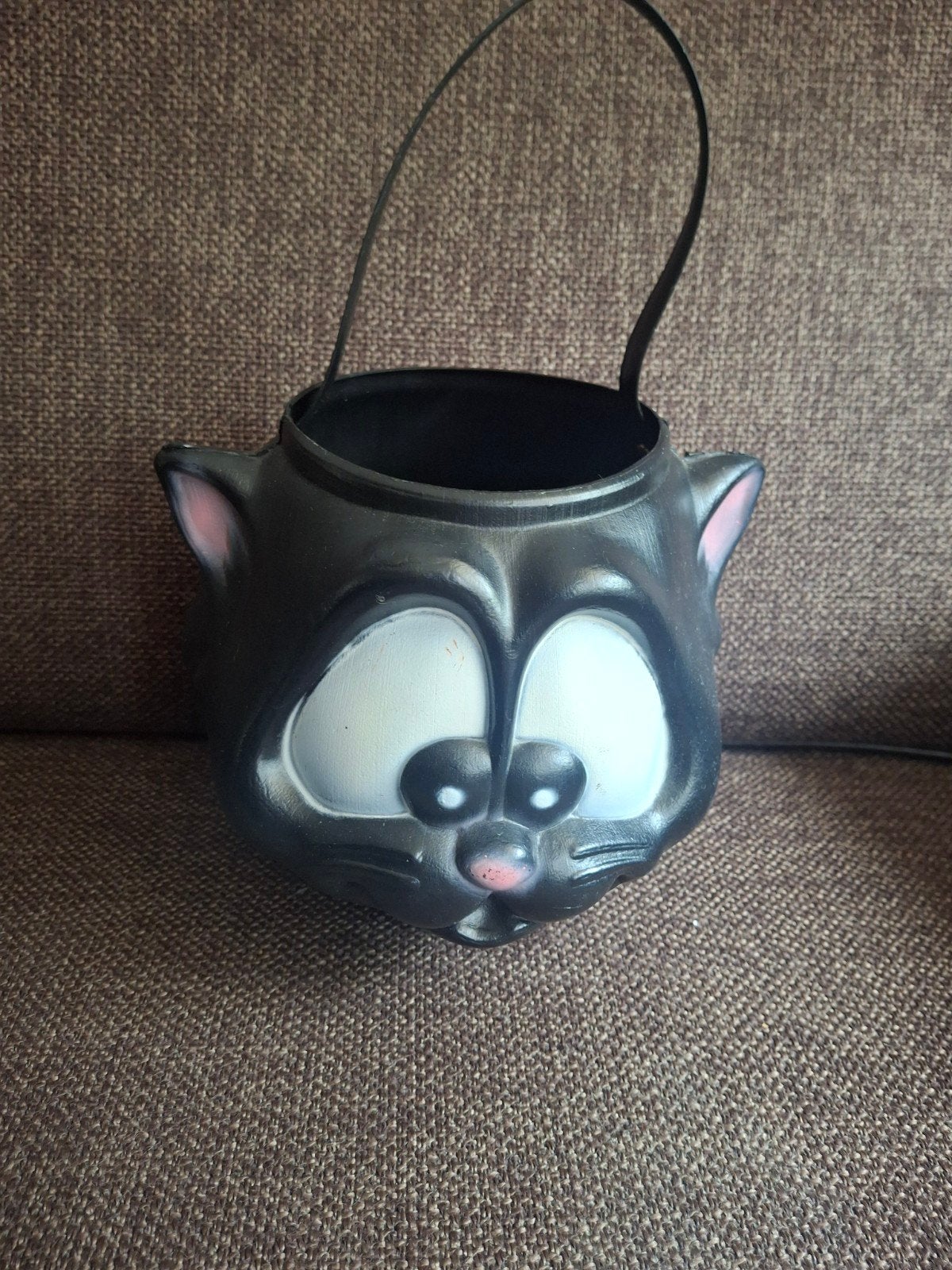 Halloween vintage snoeppot kat zwart jaren 60, Ophalen of Verzenden, Huis en Inrichting