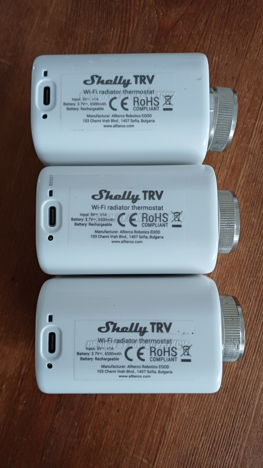 3x Shelly TRV Wi-Fi radiatorthermostaten, Ophalen of Verzenden, Slimme thermostaat, Zo goed als nieuw