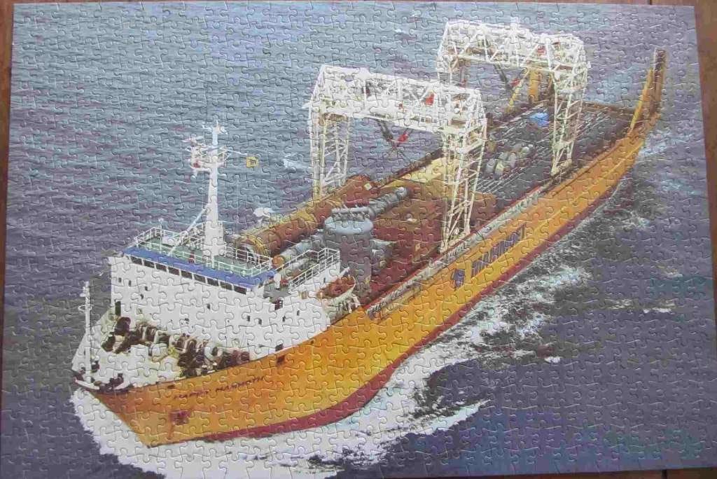 Legpuzzel MS Happy Mammoth (Mamoet Shipping), Verzamelen, Scheepvaart, Zo goed als nieuw, Overige typen, Ophalen of Verzenden